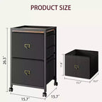 COZONY Mobile File Cabinet Collection, Rolling Storage Organizer with Fabric Drawers, Under Desk Filing Cabinet for Home Office