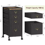 COZONY Mobile File Cabinet Collection, Rolling Storage Organizer with Fabric Drawers, Under Desk Filing Cabinet for Home Office