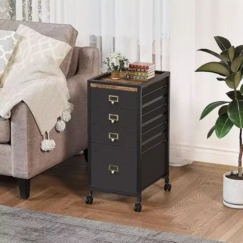 COZONY Mobile File Cabinet Collection, Rolling Storage Organizer with Fabric Drawers, Under Desk Filing Cabinet for Home Office