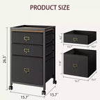 COZONY Mobile File Cabinet Collection, Rolling Storage Organizer with Fabric Drawers, Under Desk Filing Cabinet for Home Office