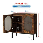 31.5 Inch Sideboard, Rattan Storage Cabinet with Adjustable Shelves, Kitchen Sideboard for Living Room Dining Room Entryway