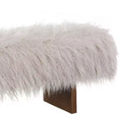 Christopher Knight Home Elara Modern Long-Haired Faux Wool Upholstered Bench