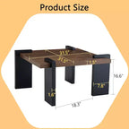 Wooden Coffee Table with Light Wood Grain Texture, Modern Side Table for Balcony Bedroom Living Room Home Office