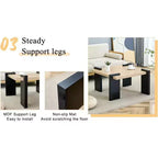 Wooden Coffee Table with Light Wood Grain Texture, Modern Side Table for Balcony Bedroom Living Room Home Office