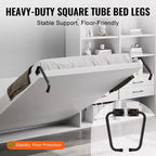 VEVOR Murphy Bed Kit, Twin Size, Deluxe DIY Wall Bed Mechanical Hardware Kit, Pneumatic Lever Heavy Duty Bed Frame Support, Folding Bed Space ,Black
