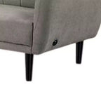 Royal Hampton Fold Out Futon Sofa Bed, Light Gray, Retro Channel Tufted Back