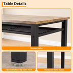Modern Kitchen Table Chairs Set for 4,with Bench and Chairs,Kitchen Table Set with Storage Rack for Dining Room/Farmhouse/Kitchen/Apartment
