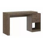 Okak 47.5IN Modern Expandable Home Office Desk, Computer Desk with 2 Drawers and 1 Shelf, Writing Desk for Reading Room, Study