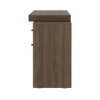 Okak 47.5IN Modern Expandable Home Office Desk, Computer Desk with 2 Drawers and 1 Shelf, Writing Desk for Reading Room, Study