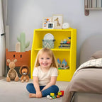 2 Tier Kids Bookshelf and Book Storage, Toddler Bookshelf, Storage Boxes Book Shelf & Organizer for Nursery Playroom Classroom Library Bedroom
