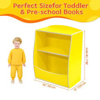 2 Tier Kids Bookshelf and Book Storage, Toddler Bookshelf, Storage Boxes Book Shelf & Organizer for Nursery Playroom Classroom Library Bedroom