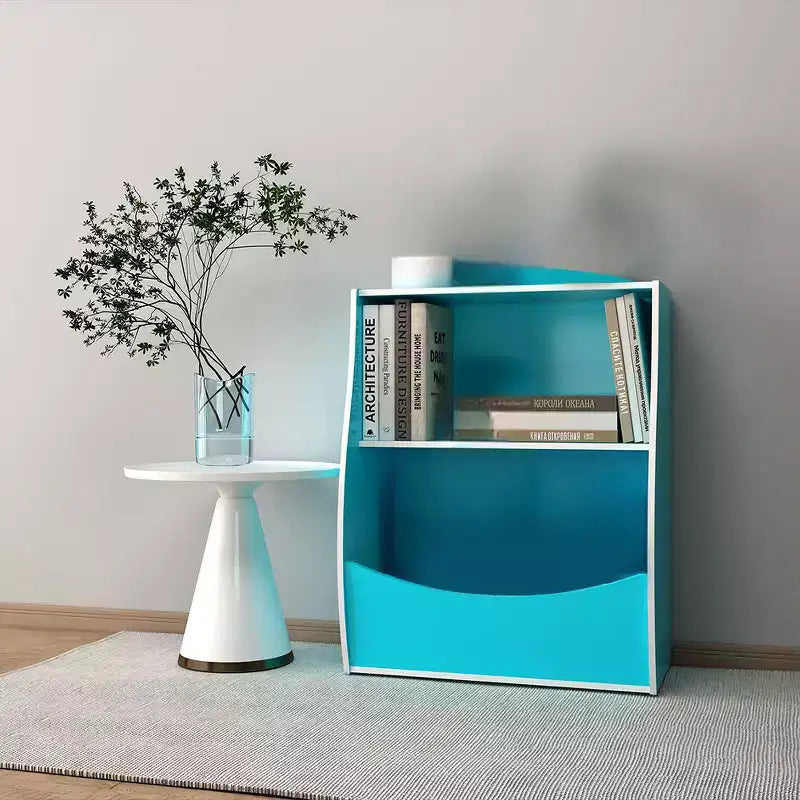 2 Tier Kids Bookshelf and Book Storage, Toddler Bookshelf, Storage Boxes Book Shelf & Organizer for Nursery Playroom Classroom Library Bedroom