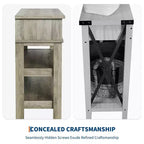 Console Sofa Table with 2 Drawers, 3-Tier Narrow Entry Table with Storage Shelves for Living Room Behind Couch, Entryway, Hallway