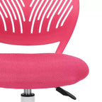 FurnitureR Study Desk Chair Armless Cute, Ergonomic Small Swivel Adjustable Rolling Lightweight Task Chair with Wheels, Hot Pink