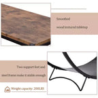 Industrial Demilune Console Table  3-Tier Open Shelf Sofa Table (for Entryway/Living Room/Office)