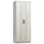 63 2-Door Kitchen Pantry, Freestanding Storage Cabinet with 5-tier Shelving and 2 Adjustable Shelves for Dining Room