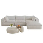 MAYEERTY 39.8 Cloud Sofa Black - 39.8, Corduroy, Double-Layer, No Assembly, DIY for Corner