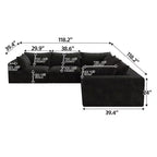 MAYEERTY 39.8 Cloud Sofa Black - 39.8, Corduroy, Double-Layer, No Assembly, DIY for Corner