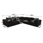 MAYEERTY 39.8 Cloud Sofa Black - 39.8, Corduroy, Double-Layer, No Assembly, DIY for Corner