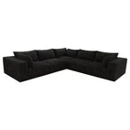MAYEERTY 39.8 Cloud Sofa Black - 39.8, Corduroy, Double-Layer, No Assembly, DIY for Corner