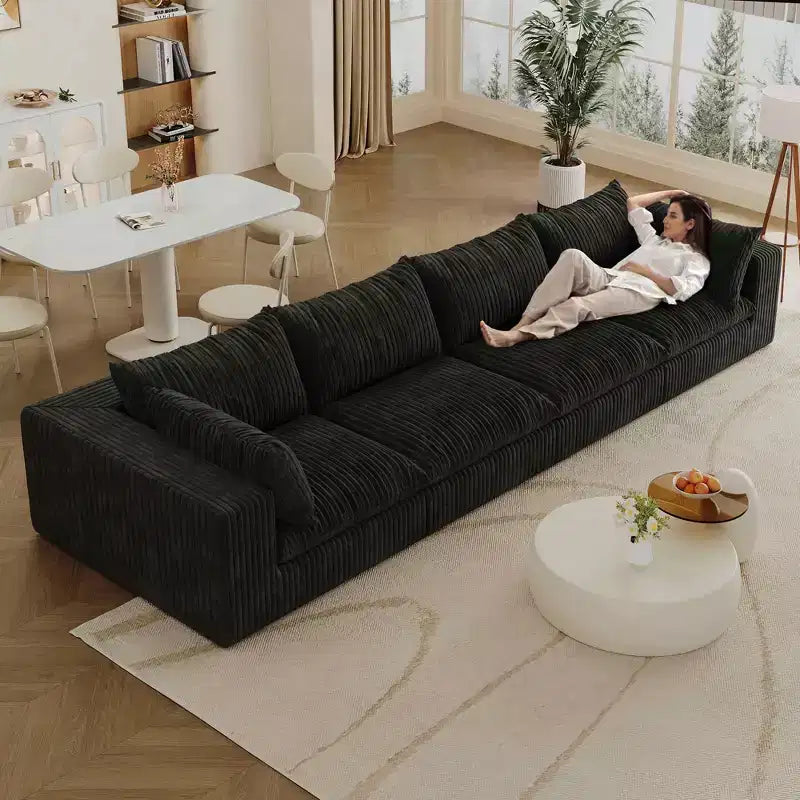 MAYEERTY 39.8 Cloud Sofa Black - 39.8, Corduroy, Double-Layer, No Assembly, DIY for Corner