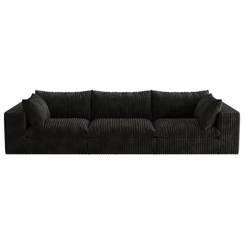 MAYEERTY 39.8 Cloud Sofa Black - 39.8, Corduroy, Double-Layer, No Assembly, DIY for Corner