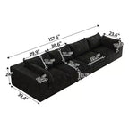 MAYEERTY 39.8 Cloud Sofa Black - 39.8, Corduroy, Double-Layer, No Assembly, DIY for Corner