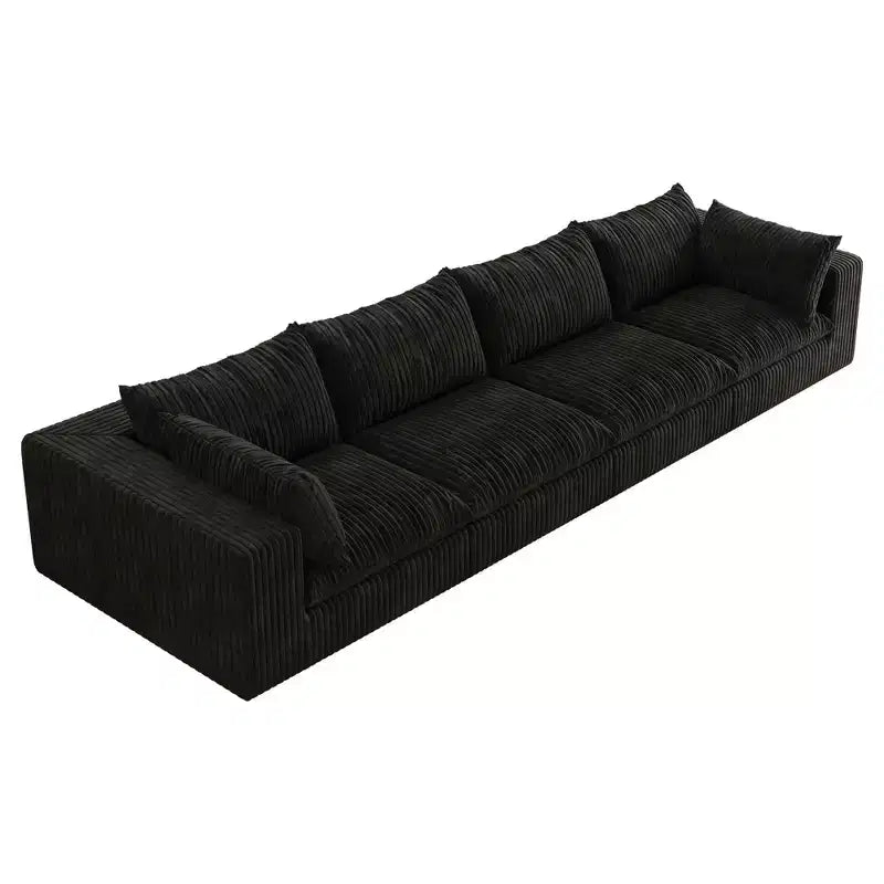 MAYEERTY 39.8 Cloud Sofa Black - 39.8, Corduroy, Double-Layer, No Assembly, DIY for Corner