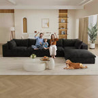 MAYEERTY 39.8 Cloud Sofa Black - 39.8, Corduroy, Double-Layer, No Assembly, DIY for Corner