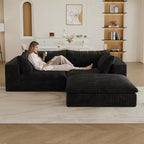 MAYEERTY 39.8 Cloud Sofa Black - 39.8, Corduroy, Double-Layer, No Assembly, DIY for Corner