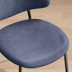 Okak Modern Armless Minimalist-Design Home Dining Chairs for Kitchen Dining Room,Boucle/PU Upholstered Seating Dining Chair Set of 4