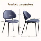 Okak Modern Armless Minimalist-Design Home Dining Chairs for Kitchen Dining Room,Boucle/PU Upholstered Seating Dining Chair Set of 4