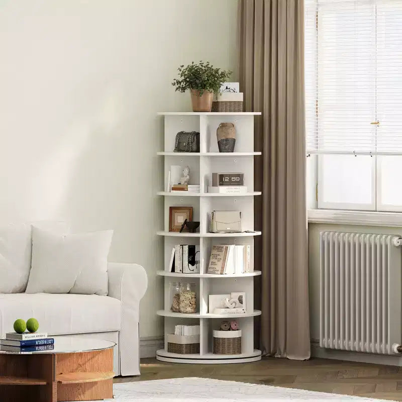 360 Rotating Freestanding Shoe Cabinet, Circular Rotating Shoe Rack Tower, Vertical Rotating Shoe Display Stand, Suitable for Entryway