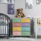 Sorbus 8 Drawers Dresser- Storage Unit with Steel Frame, Wood Top, Fabric Bins - for Bedroom, Closet, Office and more