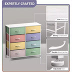 Sorbus 8 Drawers Dresser- Storage Unit with Steel Frame, Wood Top, Fabric Bins - for Bedroom, Closet, Office and more