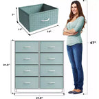 Sorbus 8 Drawers Dresser- Storage Unit with Steel Frame, Wood Top, Fabric Bins - for Bedroom, Closet, Office and more