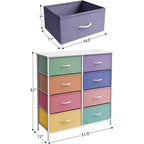 Sorbus 8 Drawers Dresser- Storage Unit with Steel Frame, Wood Top, Fabric Bins - for Bedroom, Closet, Office and more