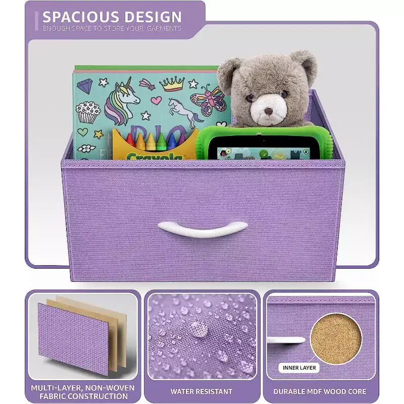 Sorbus 8 Drawers Dresser- Storage Unit with Steel Frame, Wood Top, Fabric Bins - for Bedroom, Closet, Office and more