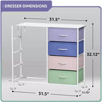 Sorbus 8 Drawers Dresser- Storage Unit with Steel Frame, Wood Top, Fabric Bins - for Bedroom, Closet, Office and more