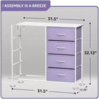 Sorbus 8 Drawers Dresser- Storage Unit with Steel Frame, Wood Top, Fabric Bins - for Bedroom, Closet, Office and more