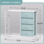 Sorbus 8 Drawers Dresser- Storage Unit with Steel Frame, Wood Top, Fabric Bins - for Bedroom, Closet, Office and more