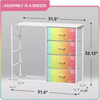 Sorbus 8 Drawers Dresser- Storage Unit with Steel Frame, Wood Top, Fabric Bins - for Bedroom, Closet, Office and more