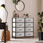 Sorbus 8 Drawers Dresser- Storage Unit with Steel Frame, Wood Top, Fabric Bins - for Bedroom, Closet, Office and more