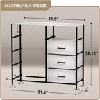 Sorbus 8 Drawers Dresser- Storage Unit with Steel Frame, Wood Top, Fabric Bins - for Bedroom, Closet, Office and more