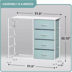 Sorbus 8 Drawers Dresser- Storage Unit with Steel Frame, Wood Top, Fabric Bins - for Bedroom, Closet, Office and more