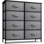 Sorbus 8 Drawers Dresser- Storage Unit with Steel Frame, Wood Top, Fabric Bins - for Bedroom, Closet, Office and more