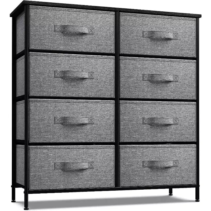 Sorbus 8 Drawers Dresser- Storage Unit with Steel Frame, Wood Top, Fabric Bins - for Bedroom, Closet, Office and more