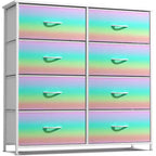Sorbus 8 Drawers Dresser- Storage Unit with Steel Frame, Wood Top, Fabric Bins - for Bedroom, Closet, Office and more