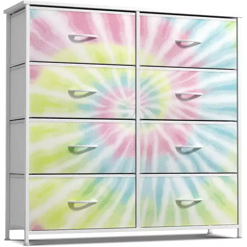 Sorbus 8 Drawers Dresser- Storage Unit with Steel Frame, Wood Top, Fabric Bins - for Bedroom, Closet, Office and more