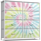 Sorbus 8 Drawers Dresser- Storage Unit with Steel Frame, Wood Top, Fabric Bins - for Bedroom, Closet, Office and more